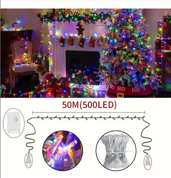 Luces Navideñas de 50 Metros LED